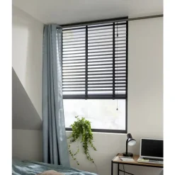 Fenstr jaloezie hout 50 mm zwart - 120x180 cm