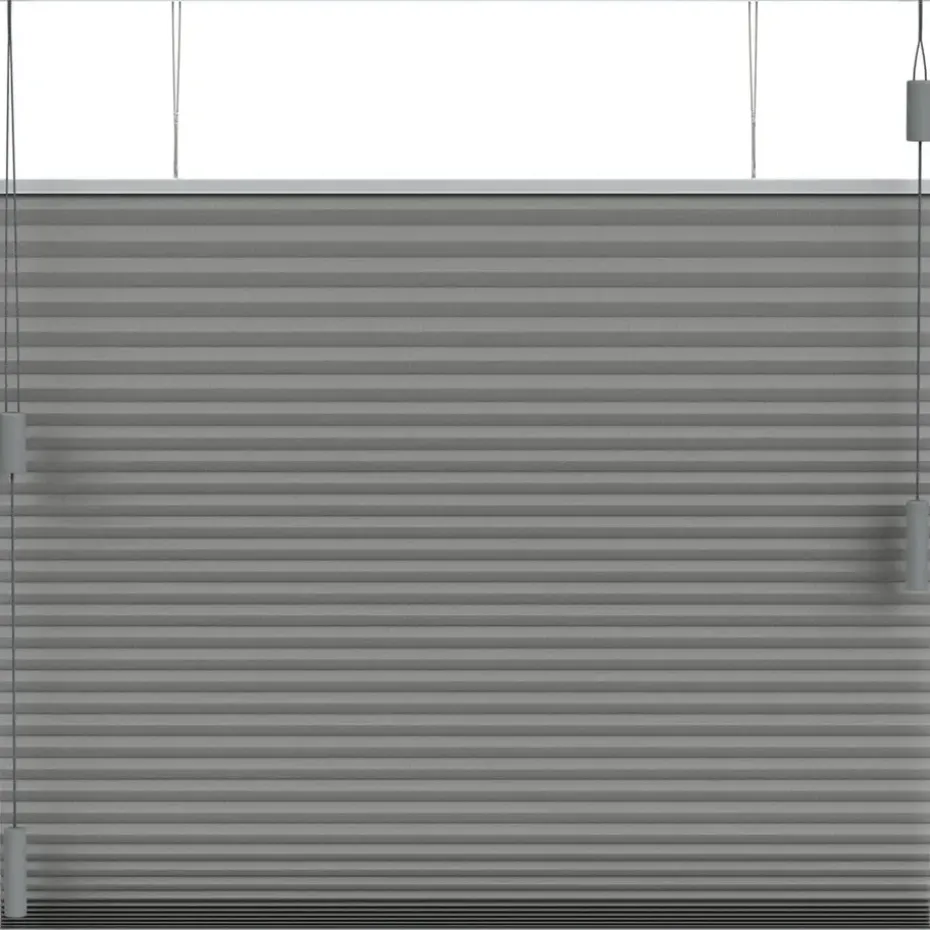 Fenstr plisségordijn Boston dubbel 25mm lichtdoorlatend - donkergrijs (20513)