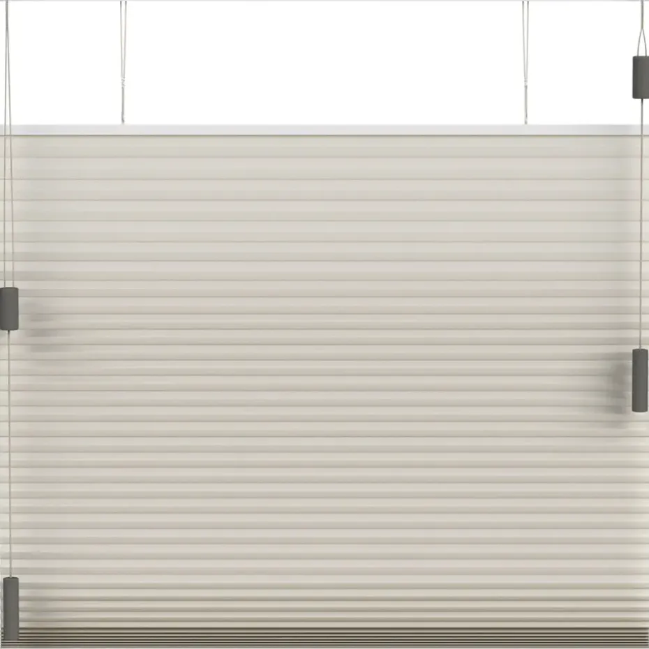 Fenstr plisségordijn Montreal dubbel 25mm lichtdoorlatend - crème (25006)