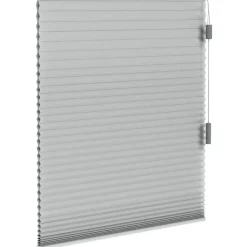 Fenstr plisségordijn Montreal dubbel 25mm verduisterend - lichtgrijs (20032)