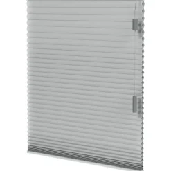 Fenstr plisségordijn Montreal dubbel 25mm verduisterend - lichtgrijs (20032)