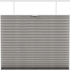 Fenstr plisségordijn Sidney dubbel 45mm transparant - taupe (30026)