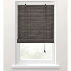 Fenstr Rolgordijn bamboe antraciet - 90x180 cm