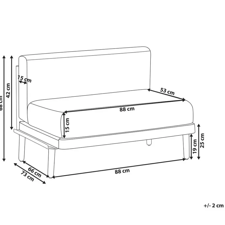 FERRETTI - Tuinbank uitbreidingsmodule - Lichtbeige - Stof