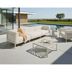 FERRETTI - Tuinbank 3-zits - Lichtbeige - Synthetisch