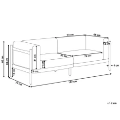 FERRETTI - Tuinbank 2-zits - Lichtbeige - Synthetisch