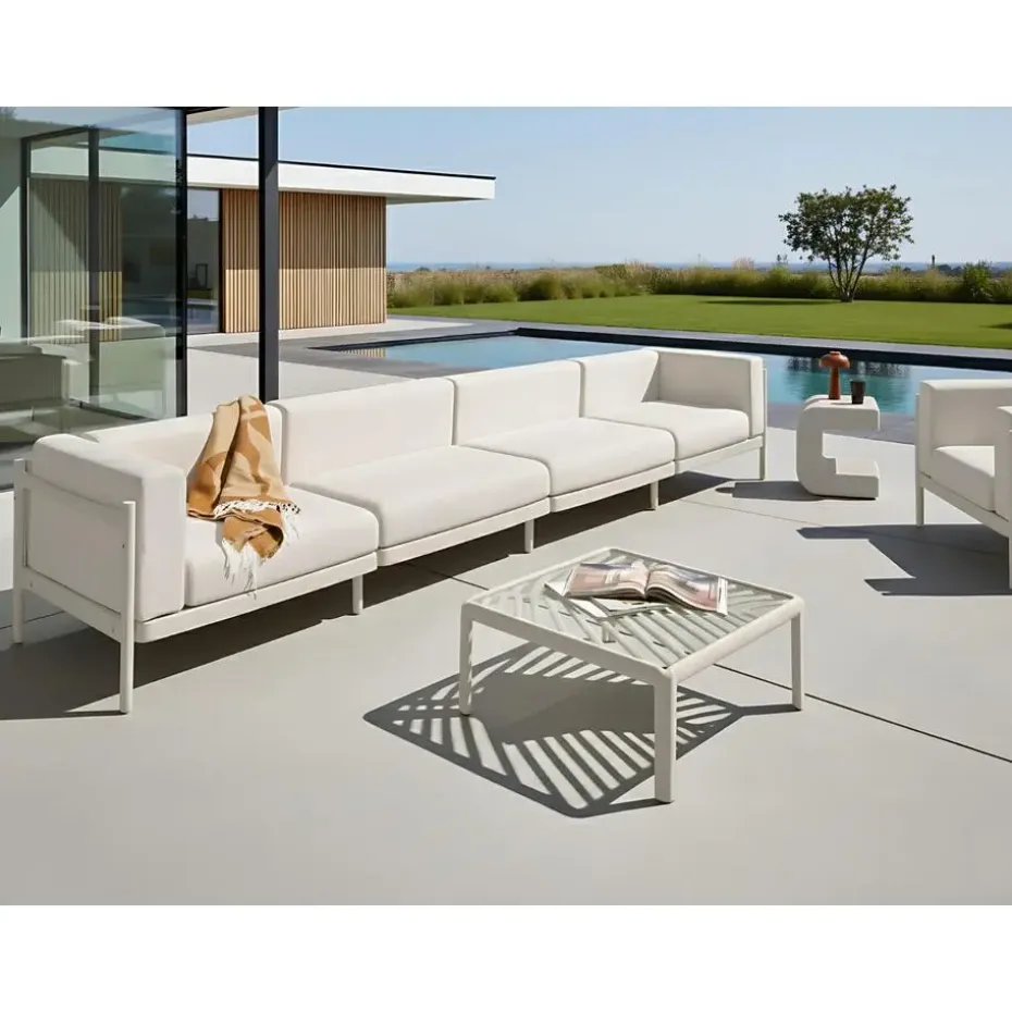 FERRETTI - Tuinbank 4-zits - Lichtbeige - Synthetisch