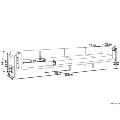 FERRETTI - Tuinbank 4-zits - Lichtbeige - Synthetisch