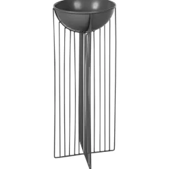 FICARIA - Bloempot set van 2 - Zwart - Metaal