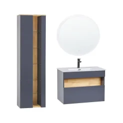 FIGUERES - Badkamermeubel - Grijs - MDF