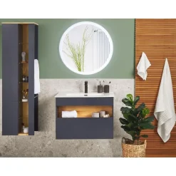 FIGUERES - Badkamermeubel - Grijs - MDF
