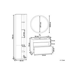 FIGUERES - Badkamermeubel - Grijs - MDF