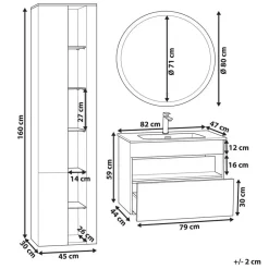 FIGUERES - Badkamermeubel - Grijs - MDF