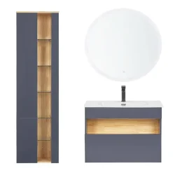 FIGUERES - Badkamermeubel - Grijs - MDF