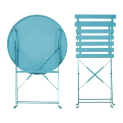 FIORI - Bistroset voor 2 - Zeeblauw - Staal