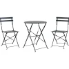 FIORI - Bistroset voor 2 - Zwart - Staal