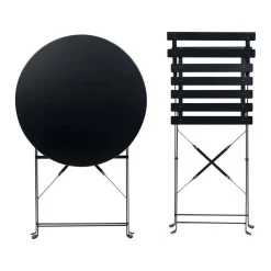 FIORI - Bistroset voor 2 - Zwart - Staal