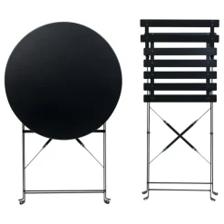 FIORI - Bistroset voor 2 - Zwart - Staal