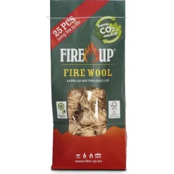 Fire-Up Barbecue aanmaak houtwolkrullen - 25x - reukloos - niet giftig