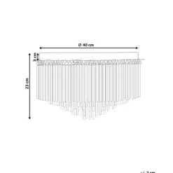 FIRVIDA - Kroonluchter - Zilver - Metaal