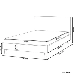 FITOU - Tweepersoonsbed - Beige - 120 x 200 cm - Polyester