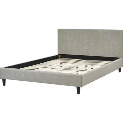 FITOU - Tweepersoonsbed - Lichtgrijs - 140 x 200 cm - Polyester