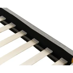 FITOU - Tweepersoonsbed - Lichtgrijs - 140 x 200 cm - Polyester