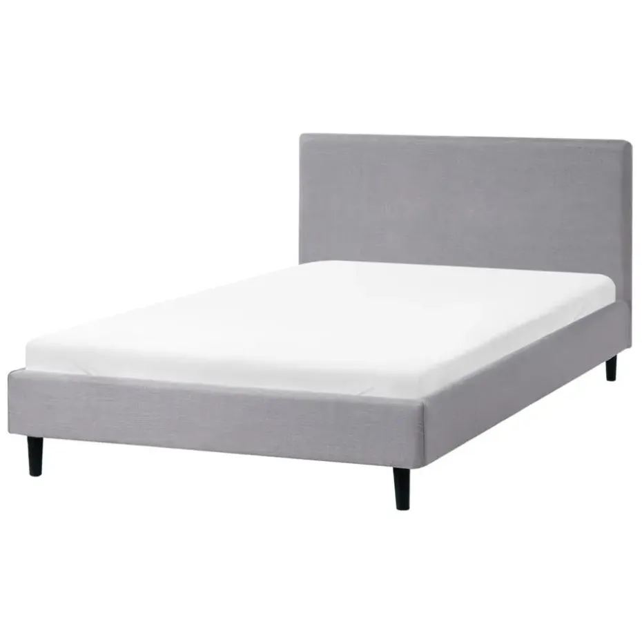 FITOU - Tweepersoonsbed - Lichtgrijs - 120 x 200 cm - Polyester