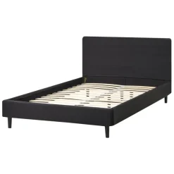 FITOU - Tweepersoonsbed - Zwart - 120 x 200 cm - Polyester