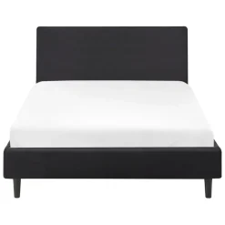 FITOU - Tweepersoonsbed - Zwart - 120 x 200 cm - Polyester