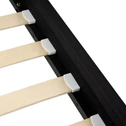 FITOU - Tweepersoonsbed - Zwart - 120 x 200 cm - Polyester