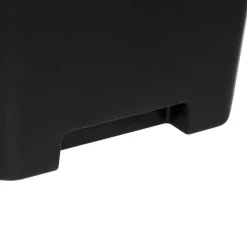 5Five Afvalbak/vuilnis klepdeksel - kunststof - zwart - 37L