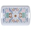 5Five Design dienblad van melamine - 39 x 26 cm - flowers print wit