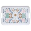 5Five Design dienblad van melamine - 47 x 30 cm - flowers print wit