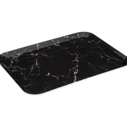 5Five Dienblad/serveer tray Marble - Melamine - zwart -33 x 43 cm