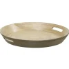 5Five Dienblad/serveerblad - bamboe bruin - handvaten - D42 cm