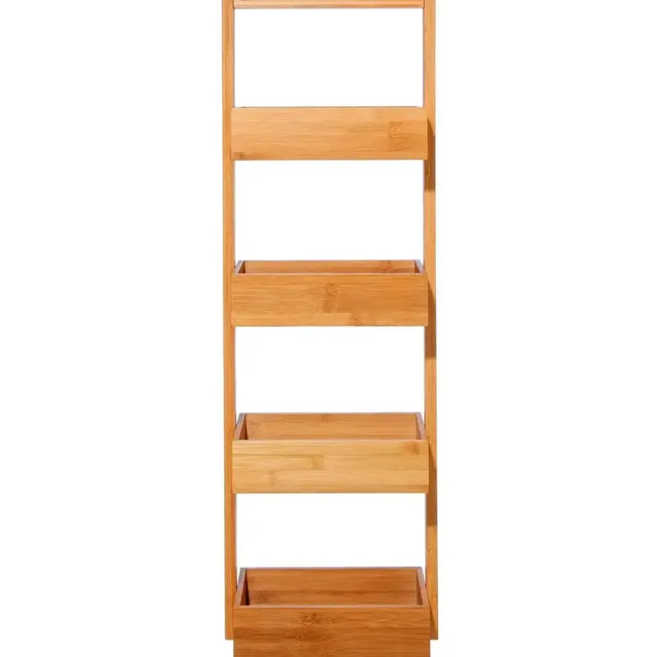 5Five Doucherekje/badkamerrekje - bamboe - 4 lagen - 25 x 16 x 88 cm