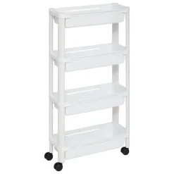 5Five Keuken/badkamer trolley 4 laags - 37 x 15 x 79 cm - wit