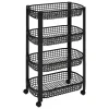 5Five Keuken/badkamer trolley 4 laags - 46 x 25 x 79 cm - zwart