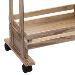 5Five Keukentrolley/kast - bruin - hout - 82 x 42 x 30 cm - 3 niveaus - fruitkis