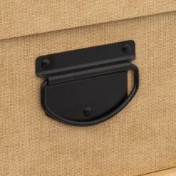 5Five Opbergdoos/box - goudgeel - L28xB22xH11 cm - Stevig karton