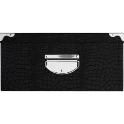 5Five Opbergdoos/box - zwart - L40 x B26.5 x H14 cm - karton