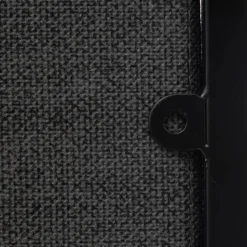 5Five Opbergkast - 3x mand - 43x30x73cm - hout/stof donkergrijs