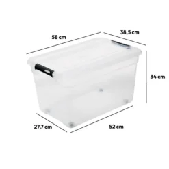 5Five Opbergkist met deksel - Box - 80L - 67x47x36 cm