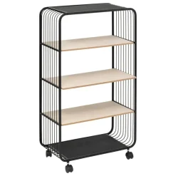 5Five Opbergrekje 4 laags met planken - metaal - 55 x 28 x 96 cm