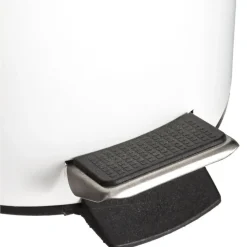 5Five Pedaalemmer - wit - metaal - 3 L - 25 cm - prullenbak