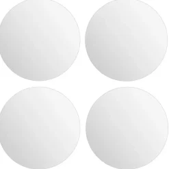 5Five Plak spiegels tegels - 4x stuks - zelfklevend - 30 x 30 cm