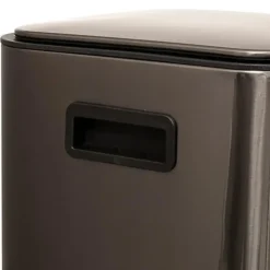 5Five Prullenbak/pedaalemmer - titanium - metaal - 30 liter