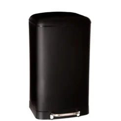 5Five Prullenbak/pedaalemmer - zwart - metaal - 30L - 34 x 61 cm