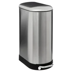 5Five Prullenbak/pedaalemmer Ariane - zilver - rvs metaal - 30L